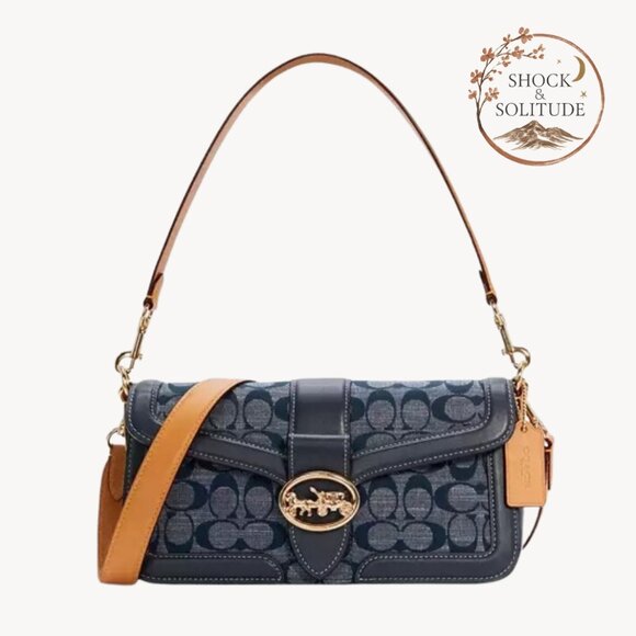 Coach Georgie Shoulder Bag | Chambray Denim (C4064) | Crossbody Strap | LIKE NEW - Picture 15 of 15